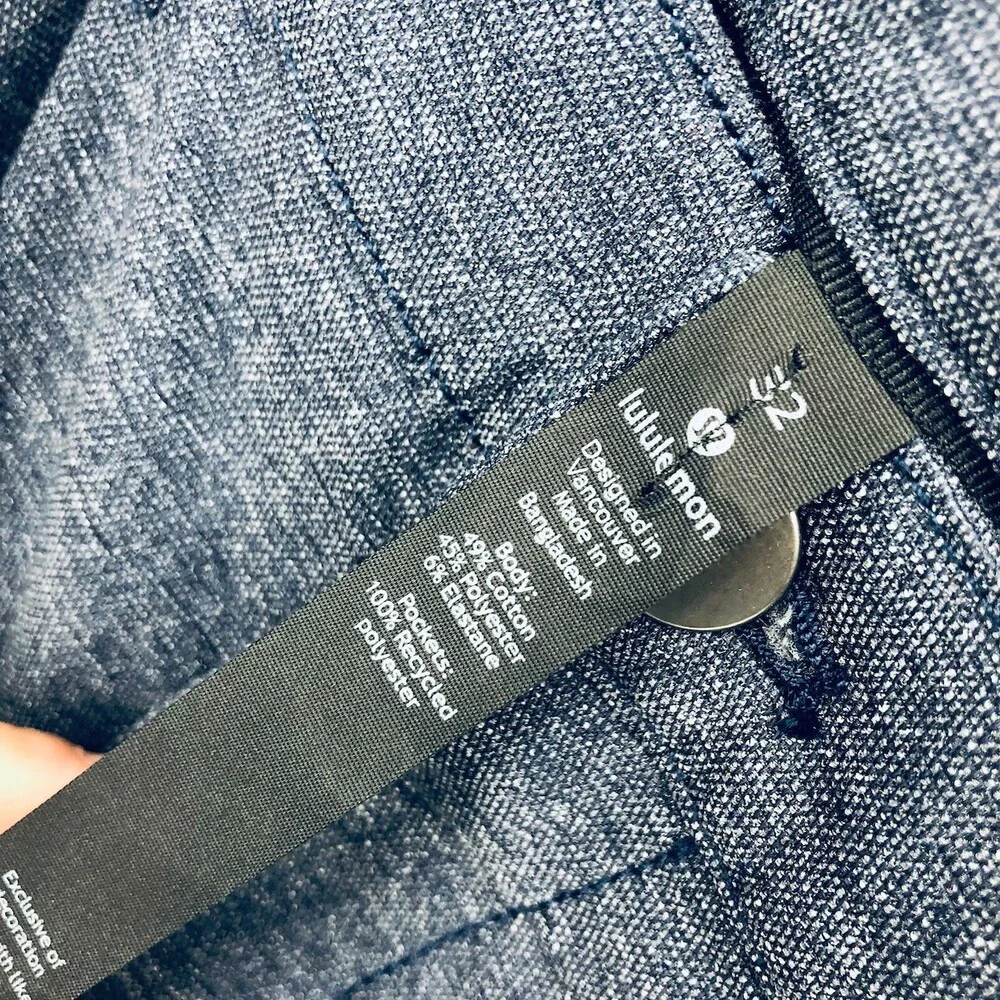 Lululemon Athletica Men's Gray Cotton Blend High-Rise Straight Leg Pants Size 32